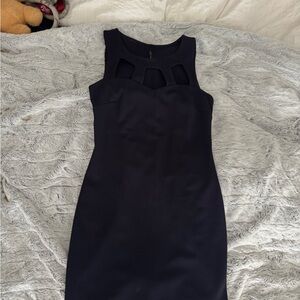 Elegant Navy Sleeveless Dress